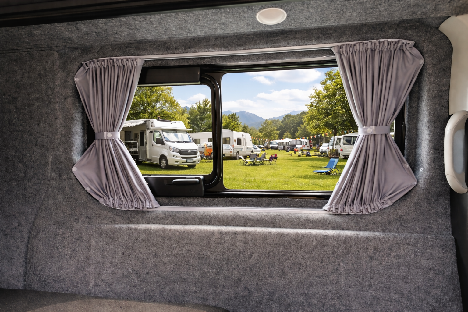 VW T4 Gardinen Set doppellagig – 5 Fenster (1990–2003) - MB Luxury Design