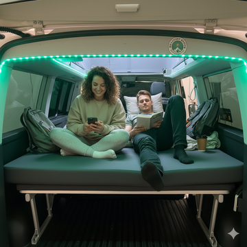 Klappmatratze VW T5 T6 T6.1 - 176cm Campingmatratze Faltmatratze Bulli - MB Luxury Design