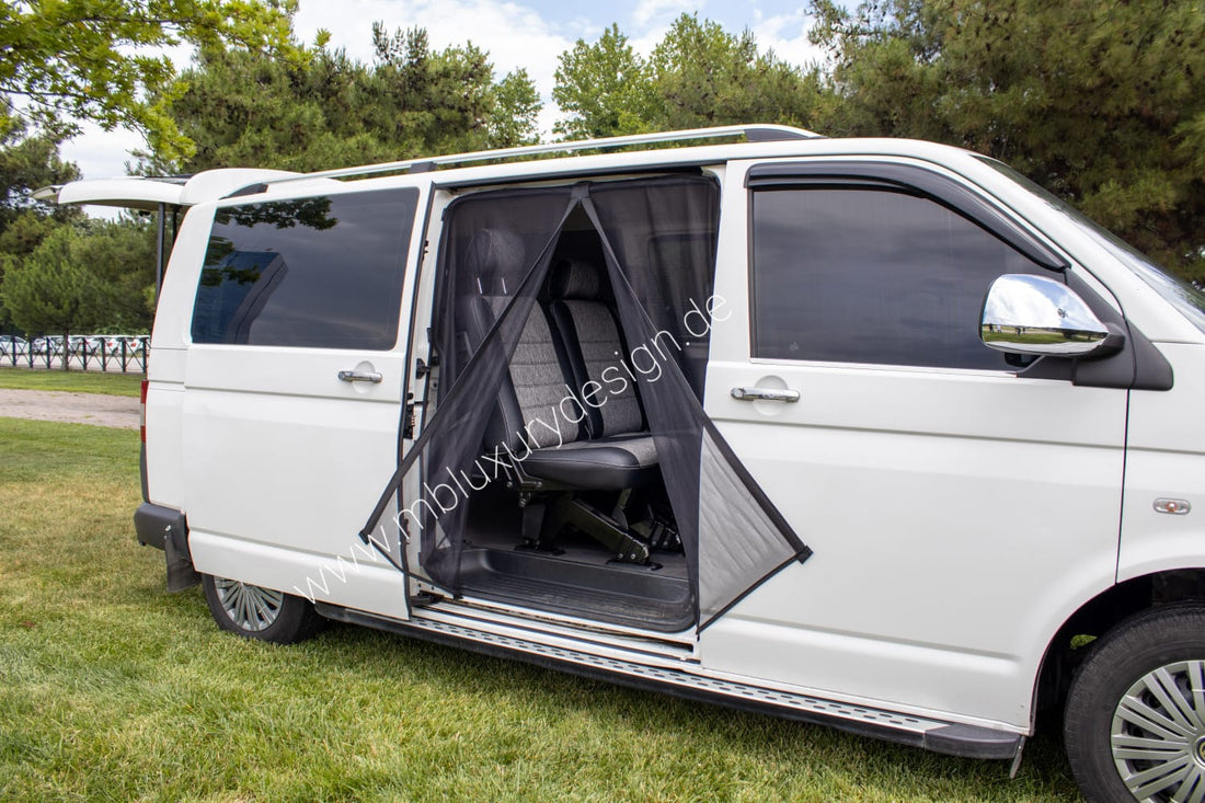 Citroën Jumpy Peugeot Expert Opel Zafira Life Toyota ProAce Moskitonetz Schiebetür rechts Magnetbefestigung schwarz