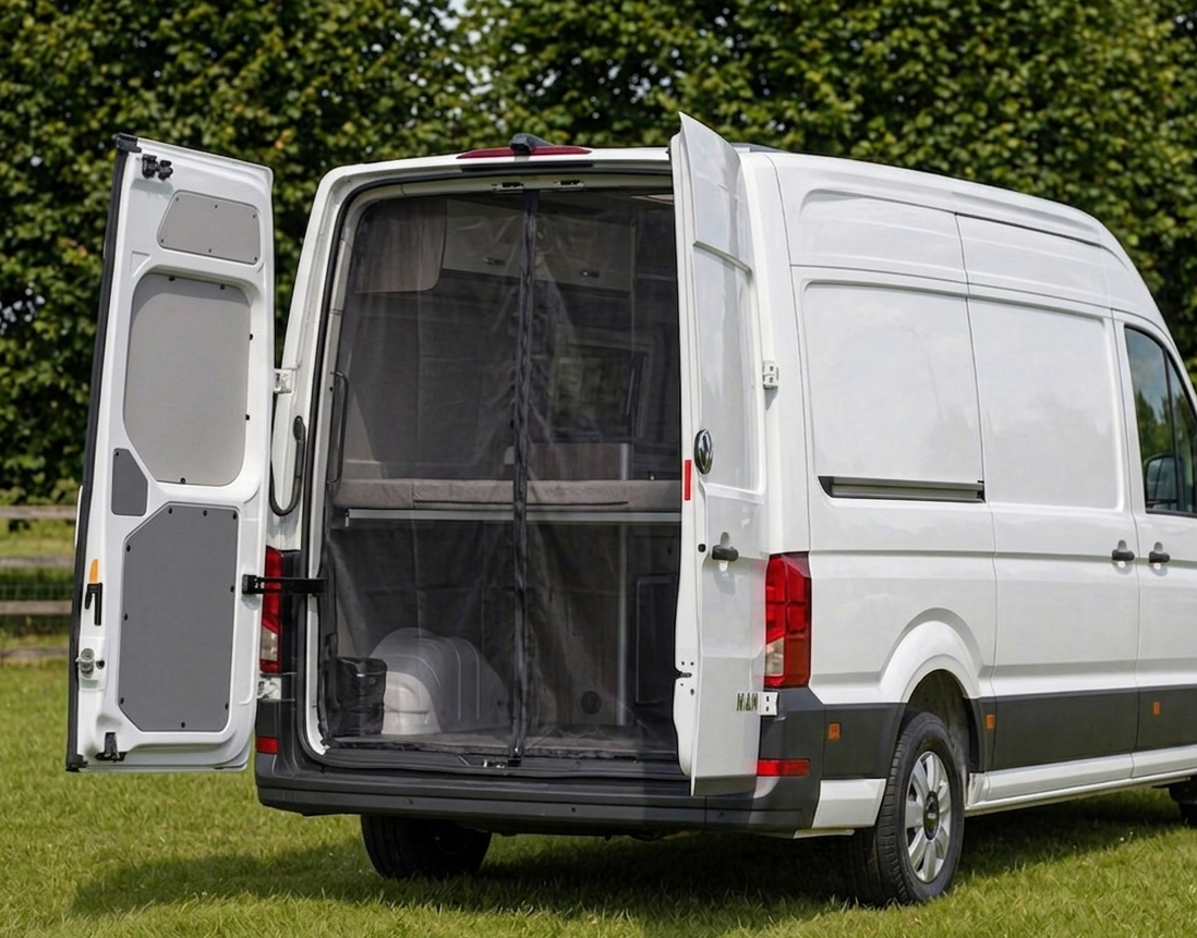 Hecktuer-Moskitonetz-MAN-Crafter-VW-Crafter-Heck-Insektenschutz-MB-Luxury-Design