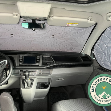 VW T7 Transporter Ford Transit Custom Magnet ISO-Matte Thermomatte Cockpit-Set montiert