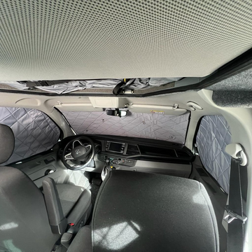 VW T5 T6 T6.1 Transporter Multivan Magnet ISO-Matte Thermomatte Cockpit-Set montiert Verdunkelung
