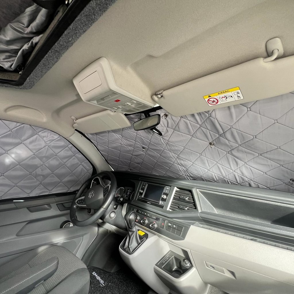 VW T5 T6 T6.1 ISO-Matte Lieferumfang mit Transporttasche Thermomatte Cockpit-Set