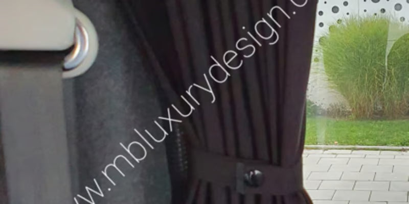 VW T5 / T6 doppellagig Gardinen Set 6 Fenster mit Flügeltüren - MB Luxury Design