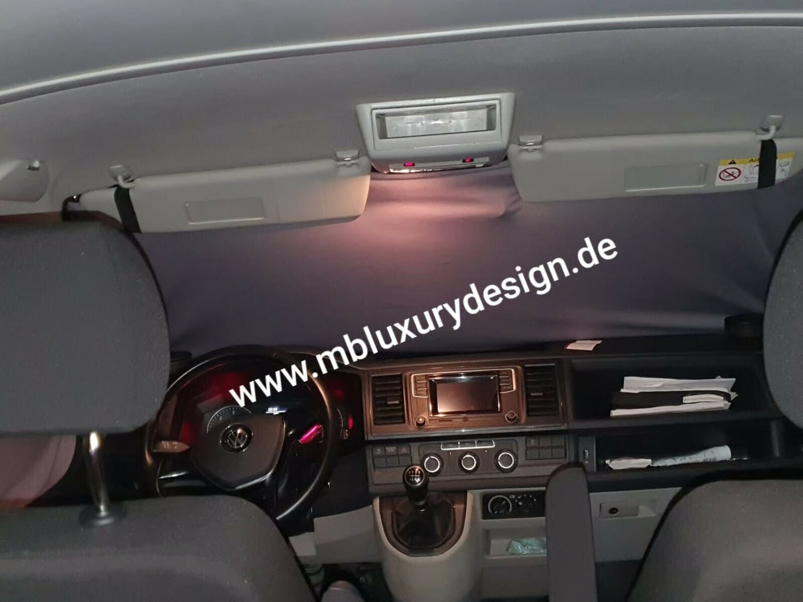 Magnetgardinen Frontscheibe VW T6 Druckknopf